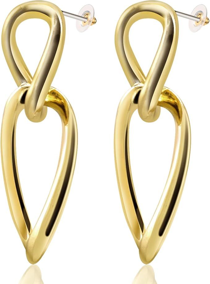 earrings for women Gold plated Sterling Silver Stud Earrings Women's Fashion Earrings Hypoallerge... | Amazon (US)