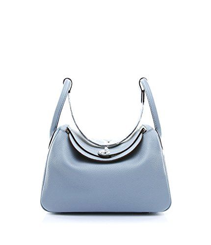 Ainifeel Women's Genuine Leather Shoulder Handbag And Purse Hobo Bag (Grey blue) | Amazon (US)