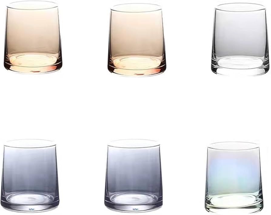 Whiskey Glasses Set of 6, Special Juice Cup,Fashioned Glasses for Bar, Party,Home, Unique Gifts f... | Amazon (US)