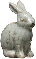 Creative Co-op Distressed Terracotta Figurine Rabbit, Aqua | Amazon (US)