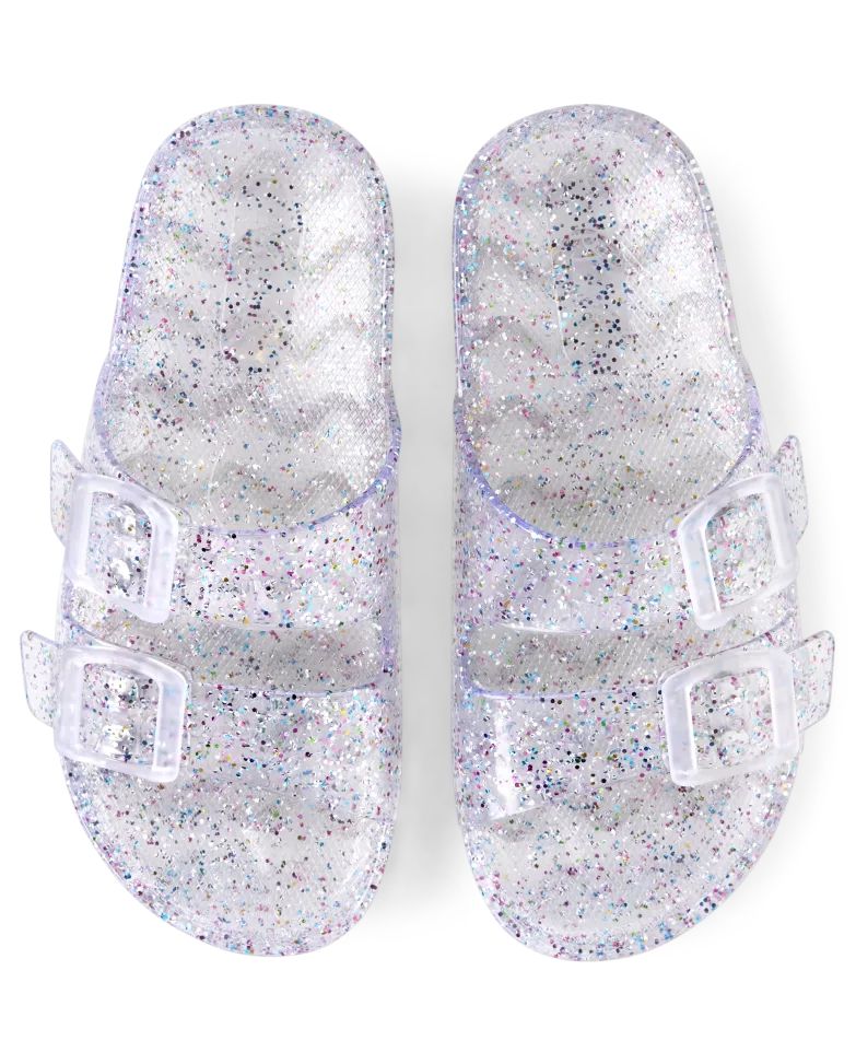 Girls Rainbow Glitter Jelly Sandals - multi clr | The Children's Place