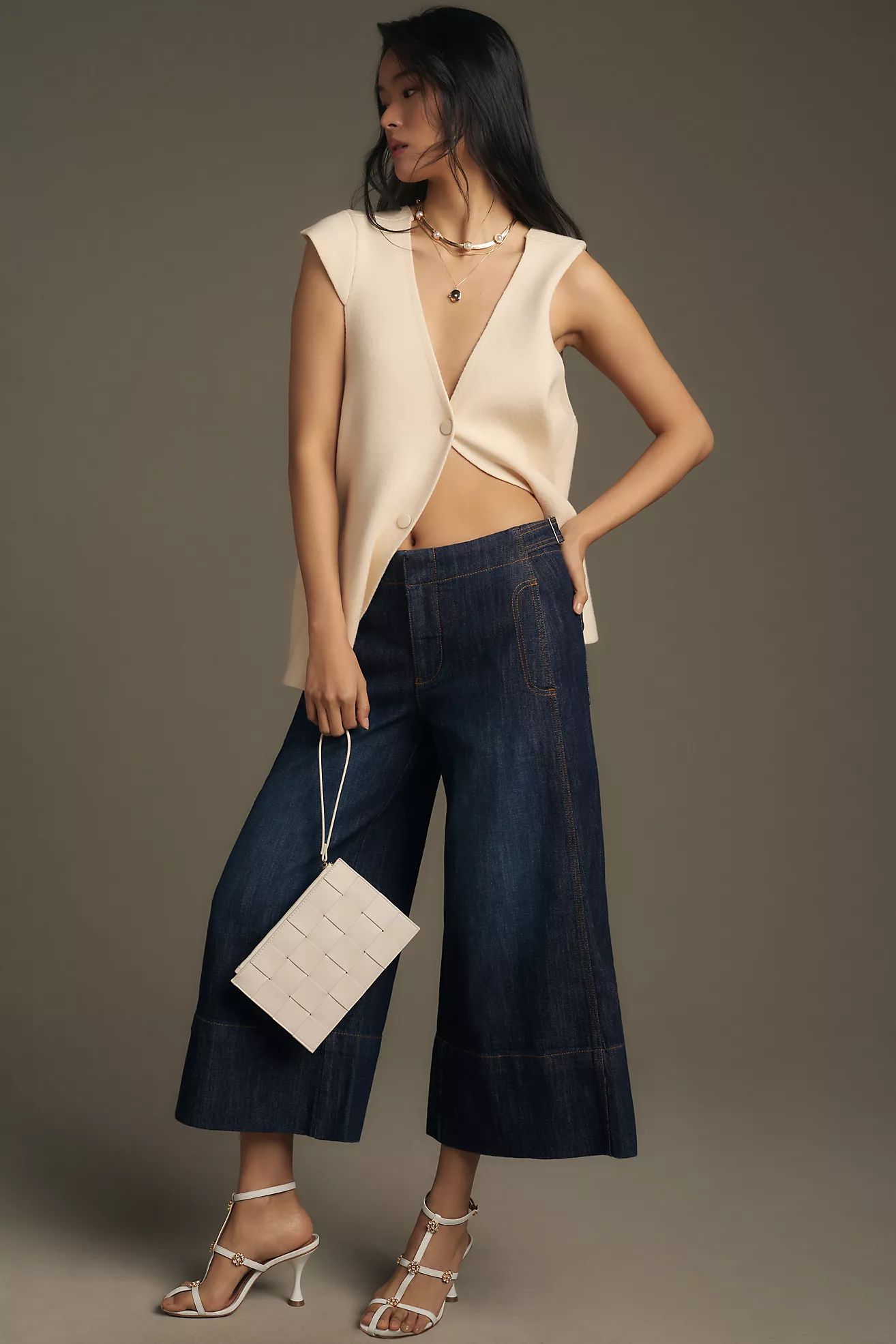 Pilcro Foxglove Mid-Rise Flare Jeans | Anthropologie (US)