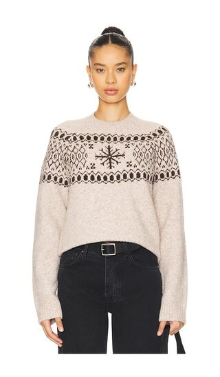 Josette Fairisle Sweater in Beige & Brown Multi | Revolve Clothing (Global)