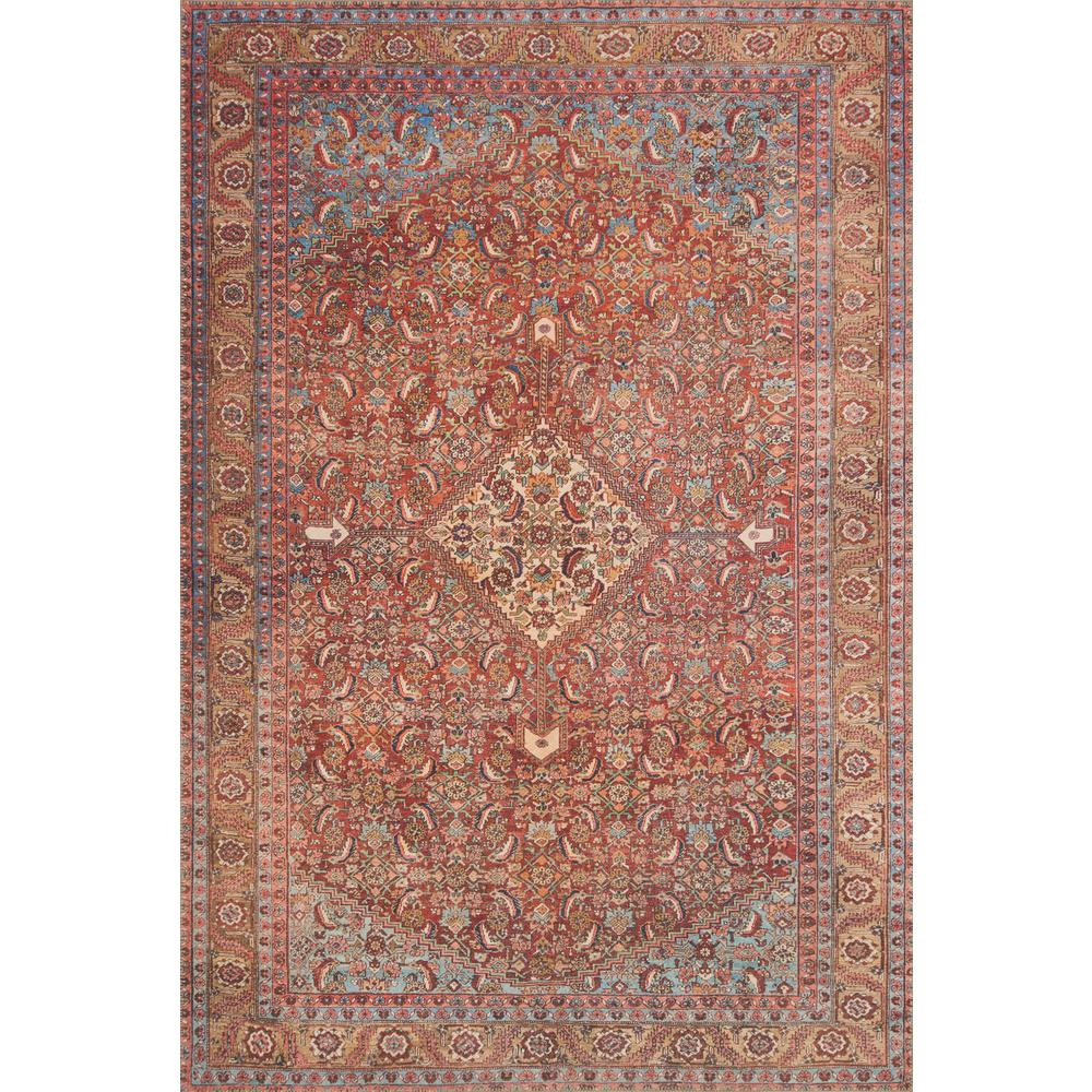 LOLOI II Loren Red/Multi 2 ft. 6 in. x 7 ft. 6 in. Traditional Polyester Runner Rug, RED / MULTI | The Home Depot