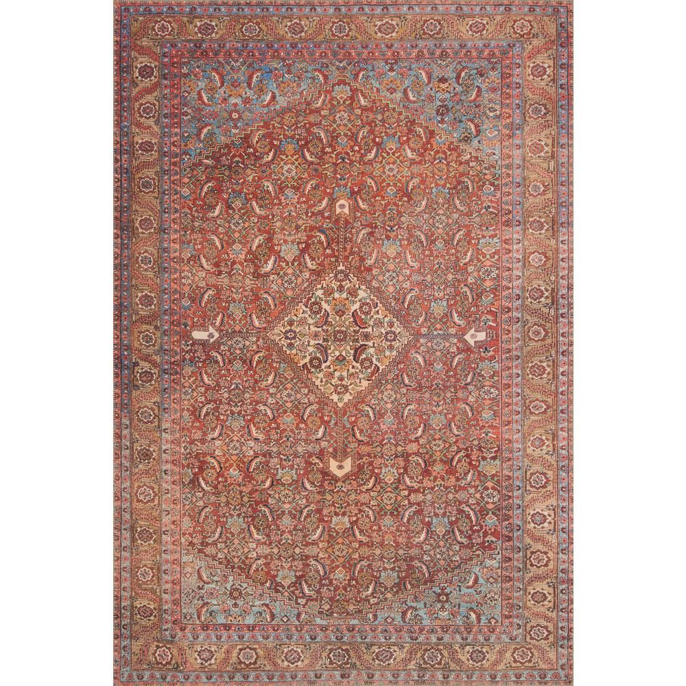LOLOI II Loren Red/Multi 2 ft. 6 in. x 7 ft. 6 in. Traditional Polyester Runner Rug, RED / MULTI | The Home Depot