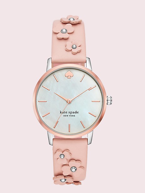 metro floral vachetta leather watch | Kate Spade (US)