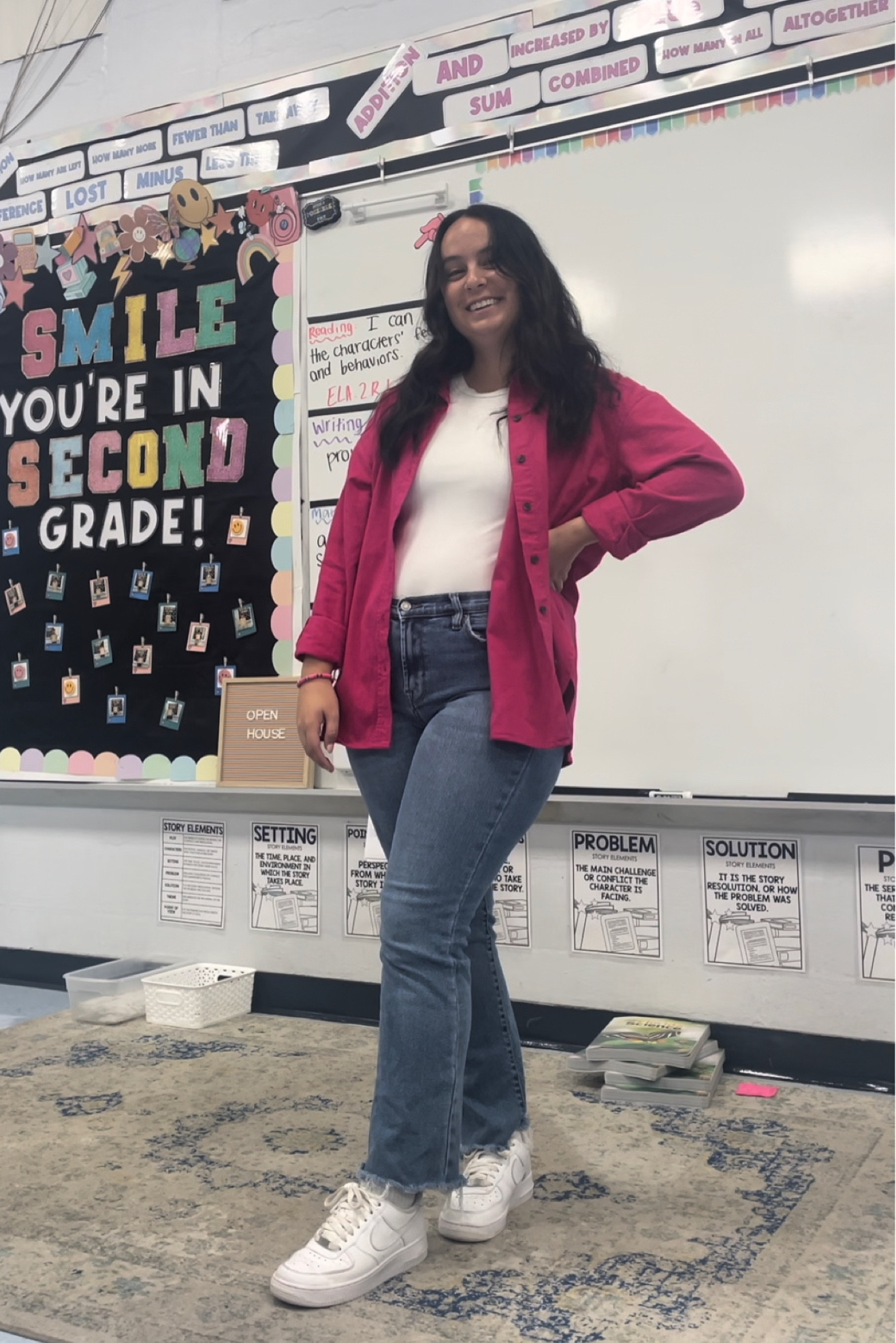 Pink teacher outfit of the day! #teacher #teacherstyle #teacheroutfit 