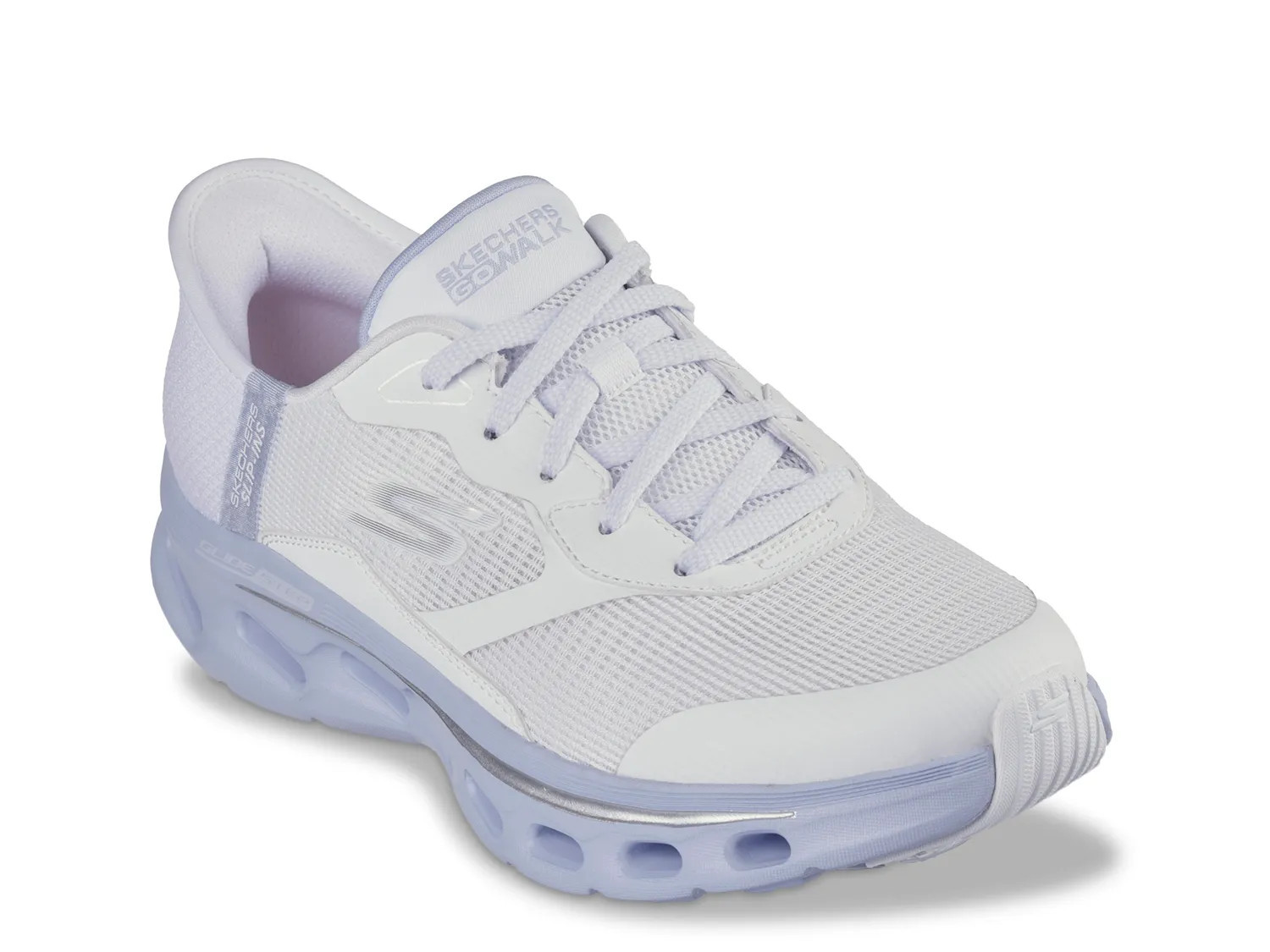 Skechers Go Walk Glide Step 2.0 Belah Sneaker | Women's | White/Purple | Size 6.5 | Sneakers | DSW