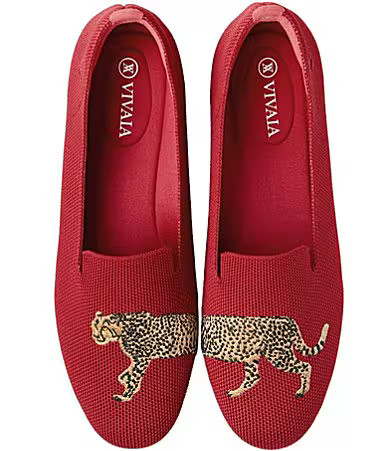 VIVAIA Audrey Stretch Knit Cheetah Loafers - 8.5 | Dillard's