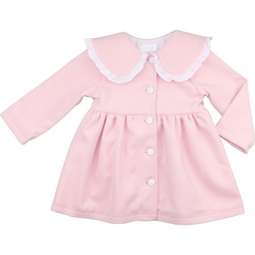 Pink Wool Ruffle Coat - Shipping Early October | Cecil and Lou