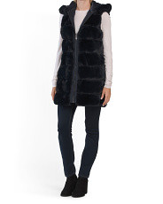 Long Grooved Faux Fur Vest | Coats & Jackets | T.J.Maxx | TJ Maxx