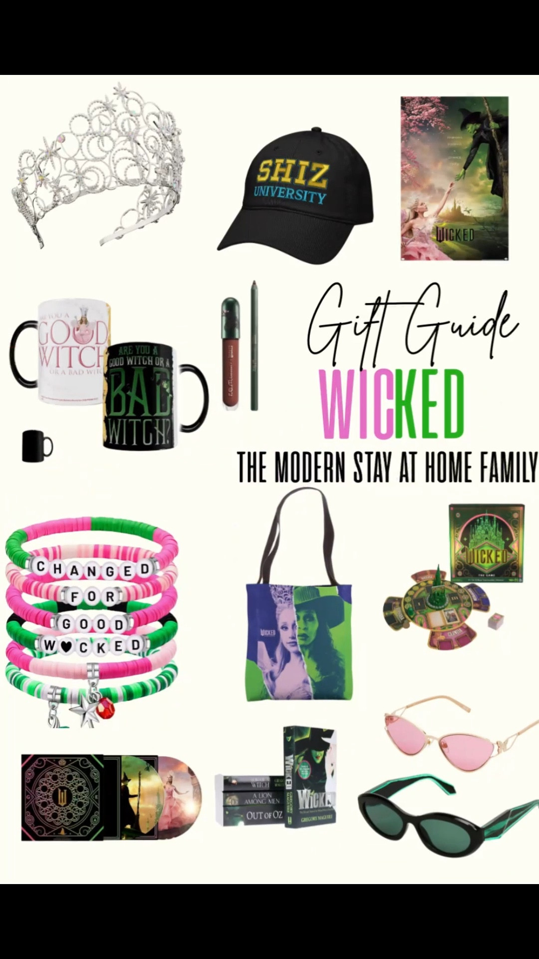 Calling all Wicked fans! 💚✨ This Wicked the Musical gift guide is filled with magical finds for anyone obsessed with Glinda, Elphaba, and all things Oz. From Shiz University hats to “Good Witch or Bad Witch” mugs, emerald-green makeup, friendship bracelets, collectible books, the official Wicked board game, and the perfect Changed for Good accessories — there’s something for every witch in your life! Perfect holiday gift ideas for Broadway lovers, Wicked movie fans, theater nerds, and anyone who believes we’ve all been “changed for good.” 🎭💚

Wicked gift guide, Wicked the Musical, Wicked movie, Wicked fans, Broadway gift ideas, musical theater gifts, Glinda and Elphaba, good witch bad witch, emerald city, Broadway aesthetic, theater gifts, Wicked merchandise, Wicked lover gifts, Christmas gift guide, modern stay at home family

#LTKGiftGuide 

#LTKSaleAlert #LTKFindsUnder50