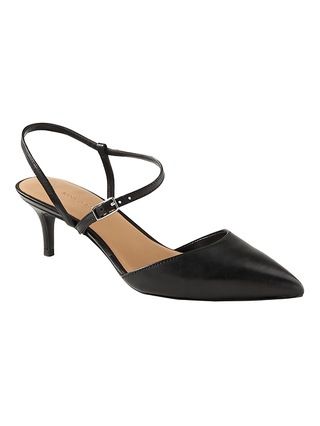 Asymmetrical Strap Kitten Heel | Banana Republic US