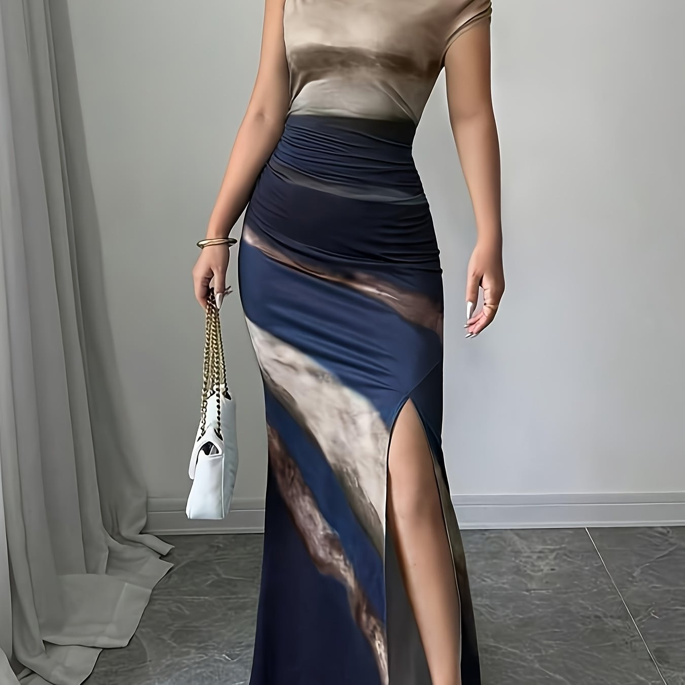 elegant asymmetric one shoulder sleeveless women's dress tie - Temu Canada | Temu Affiliate Program