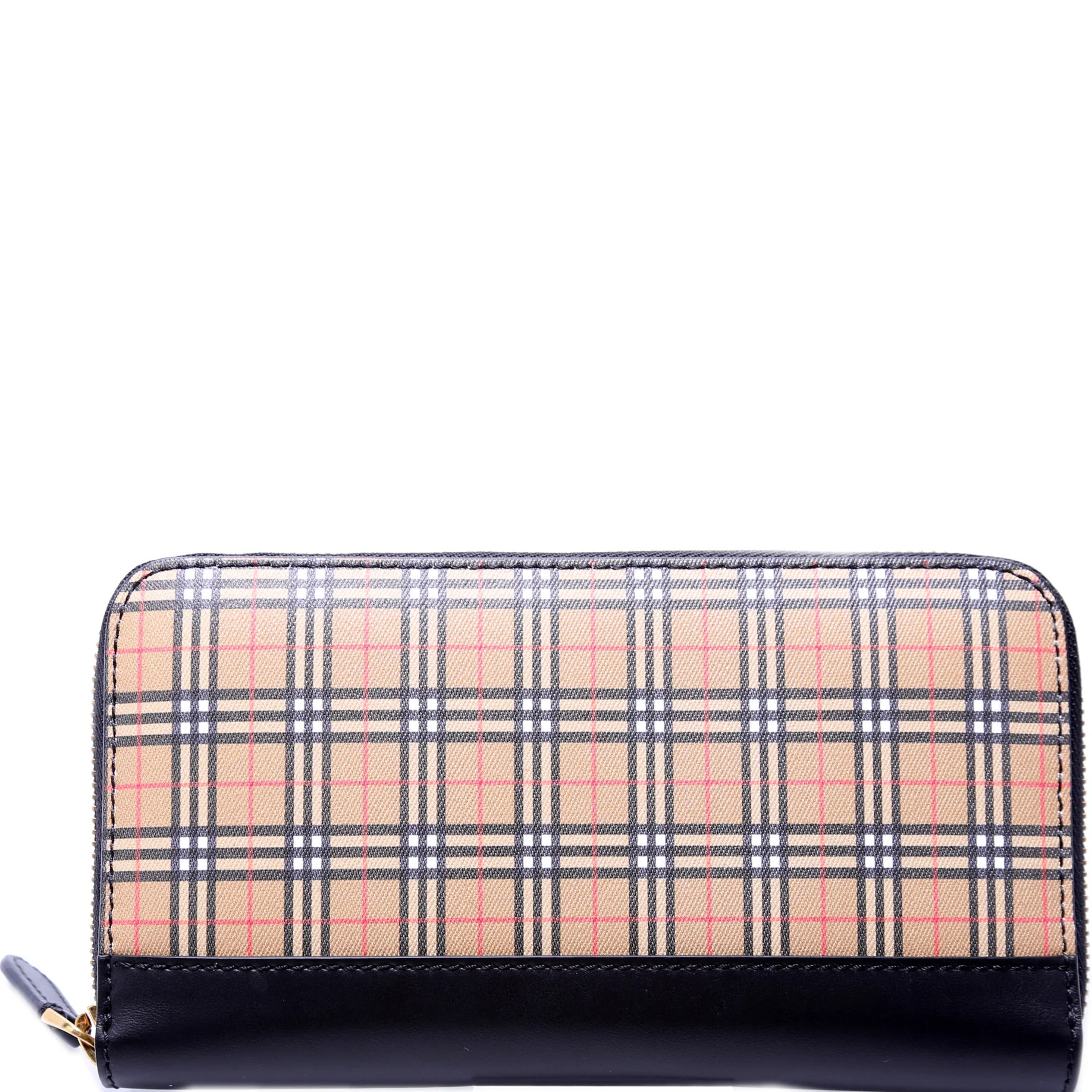 Vintage Check Zip Around Wallet | Keeks Designer Handbags