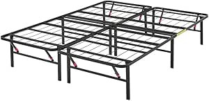 Amazon Basics Foldable Metal Platform Bed Frame with Tool Free Setup, 14 Inches High, Full, Black | Amazon (US)