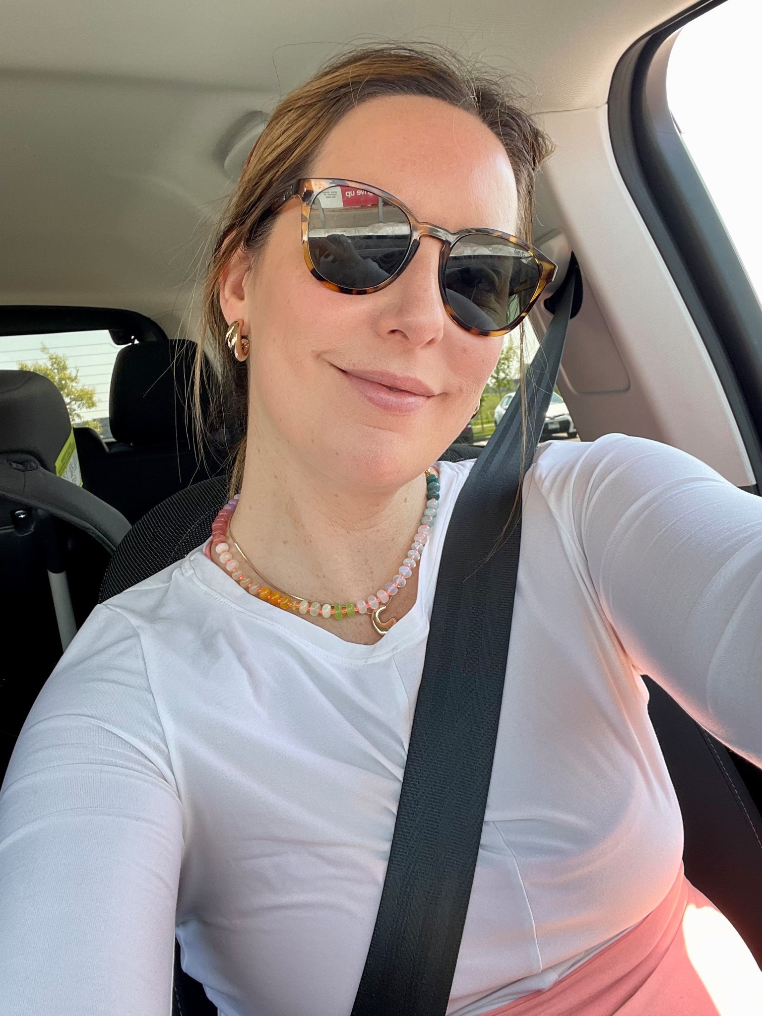 My favorite necklace 🌈 I’m also loving the 90s vibe of these chunky gold earrings and linked some similar finds, plus the cc cream I’m wearing here! 

#LTKStyleTip #LTKSeasonal #LTKFindsUnder50