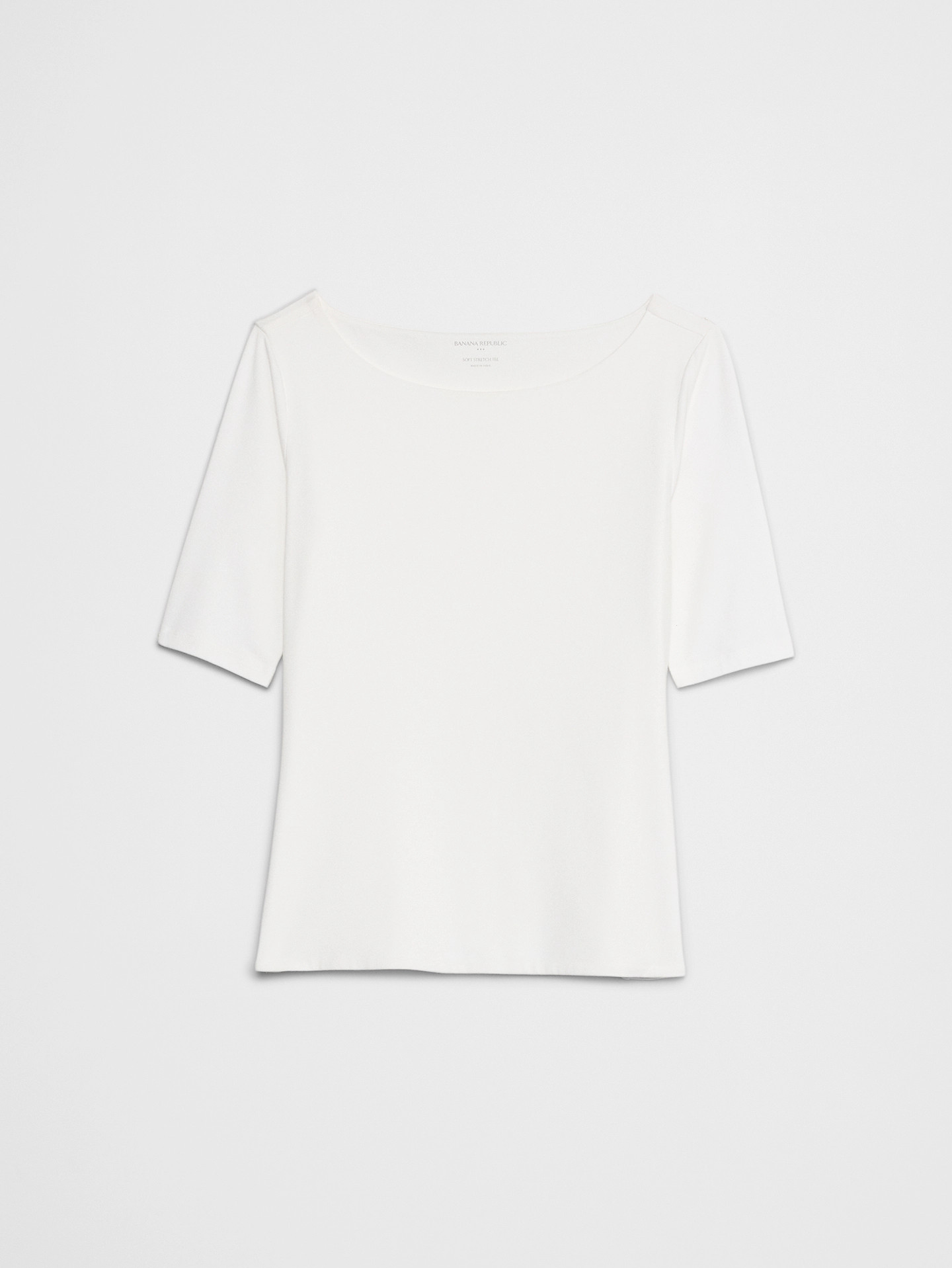 Soft Stretch Elbow-Sleeve Top | Banana Republic Factory