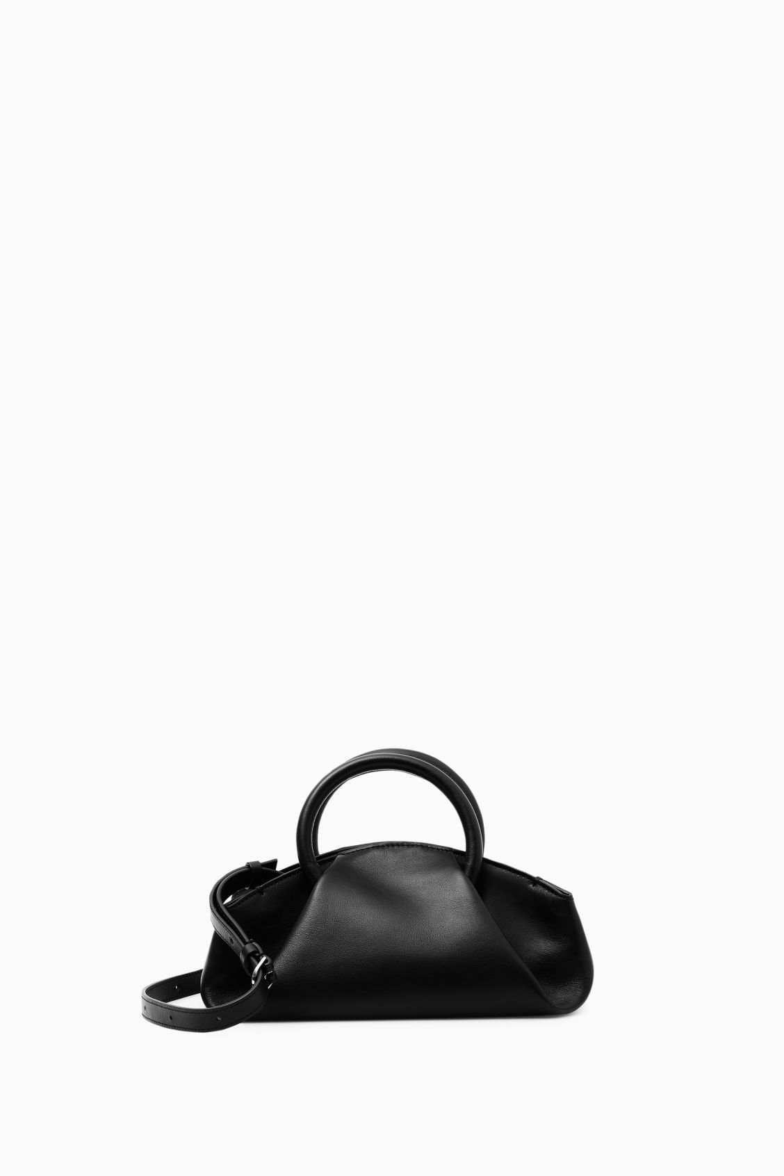 FOLD MICRO TOTE - LEATHER - BLACK - Bags - COS | COS (US)