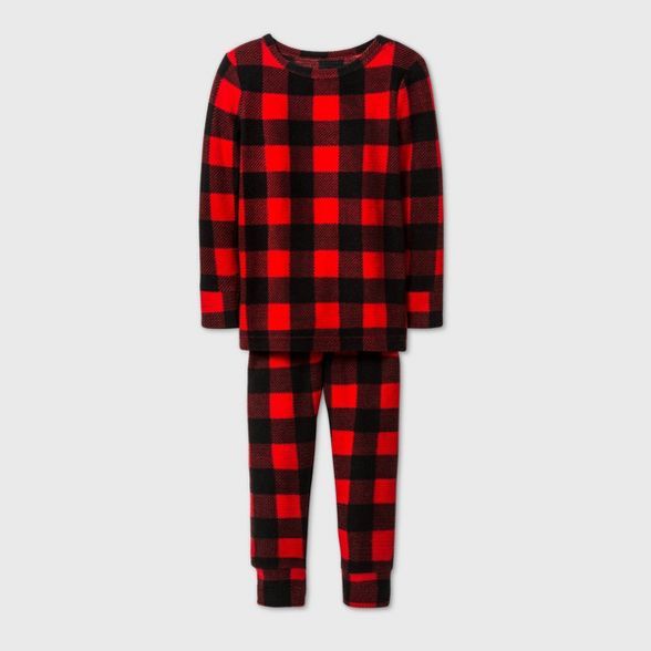 Toddler Boys' 2pc Snuggly Soft Pajama Set - Cat & Jack™ Red | Target
