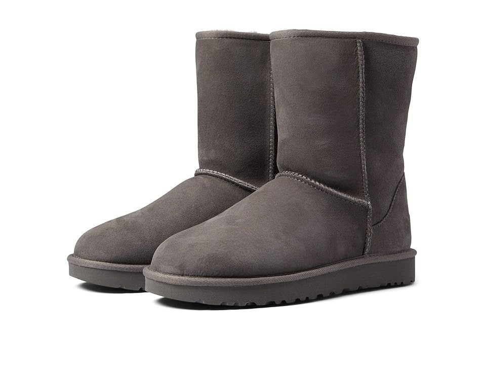 UGG Classic Short II Women's Boots Grey : 10 B - Medium, Suede | Zappos