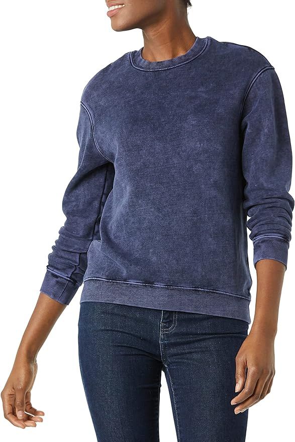 Goodthreads Women's Heritage Fleece Long Sleeve Crewneck Sweatshirt | Amazon (US)