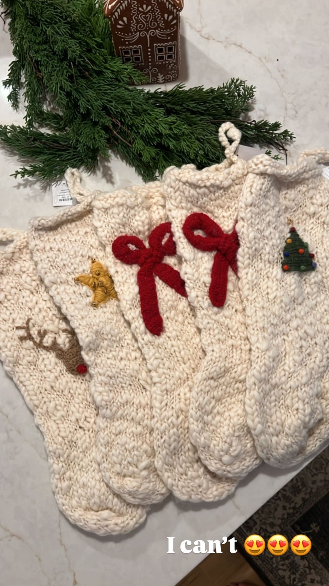 The cutest stockings for Christmas this year! Love the little knit details 🦌🌟🎀🎀🎄 

Vintage Christmas 


#LTKHoliday #LTKHome #LTKSeasonal