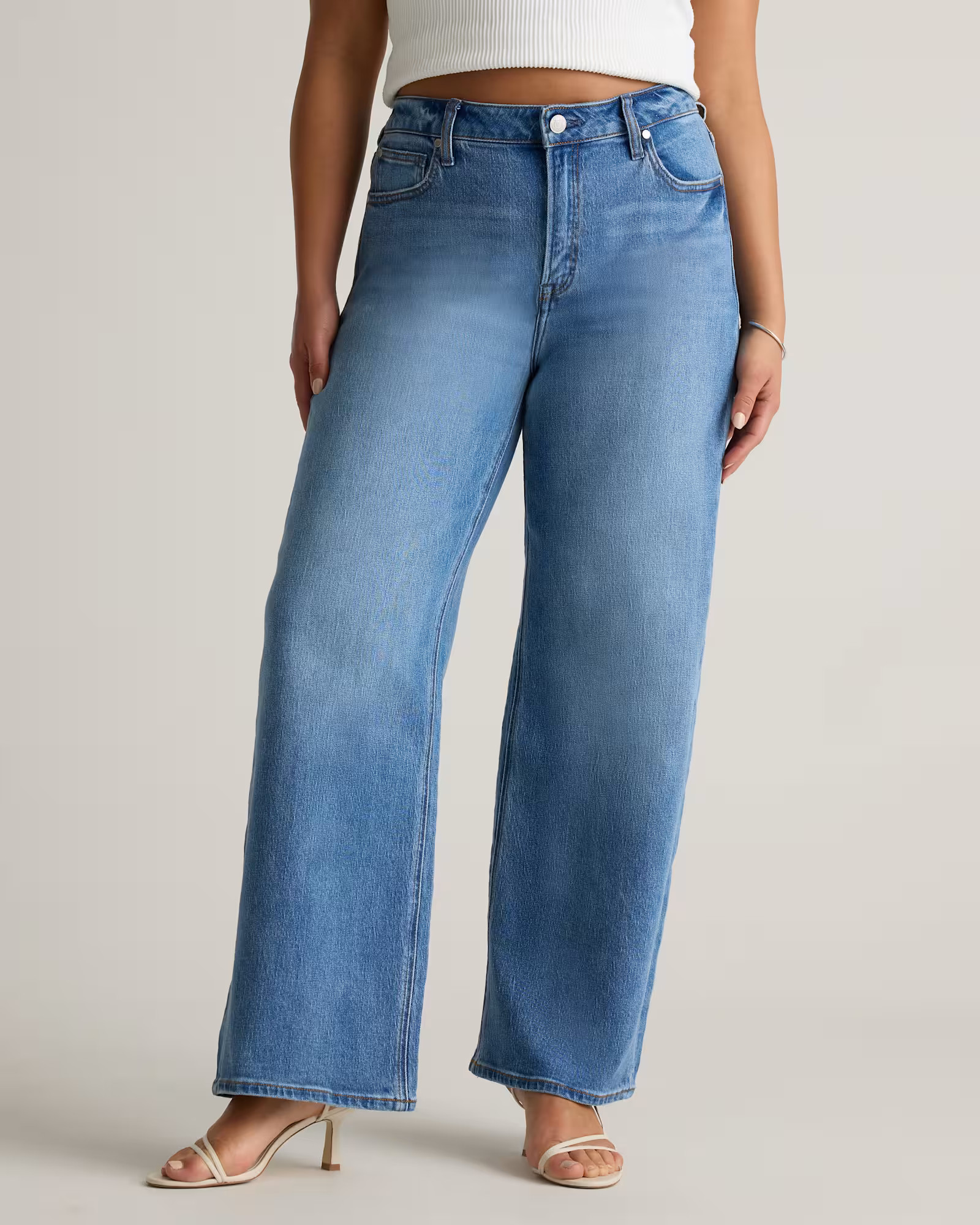 Bella Stretch Relaxed Straight Jeans | Quince
