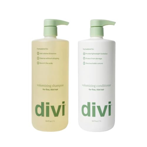 Divi Volumizing Shampoo & Conditioner for Women and Men - Lightweight Volume Shampoo & Conditioner for Fine Hair - Designed to Strengthen and Protect the Hair from Damage Jumbo Size | Amazon (US)