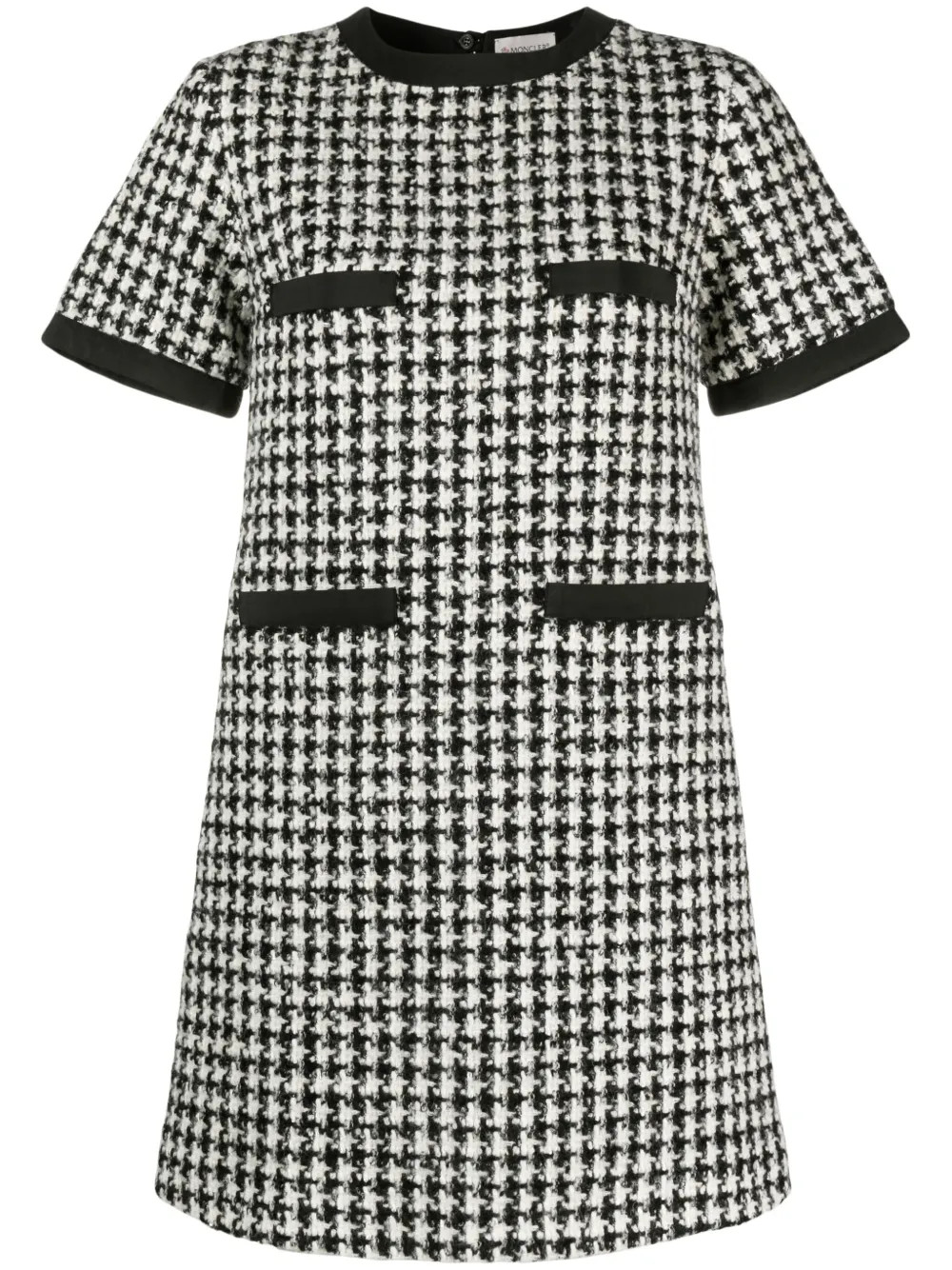 Moncler Houndstooth Bouclé Minidress | White | FARFETCH AU | Farfetch Global