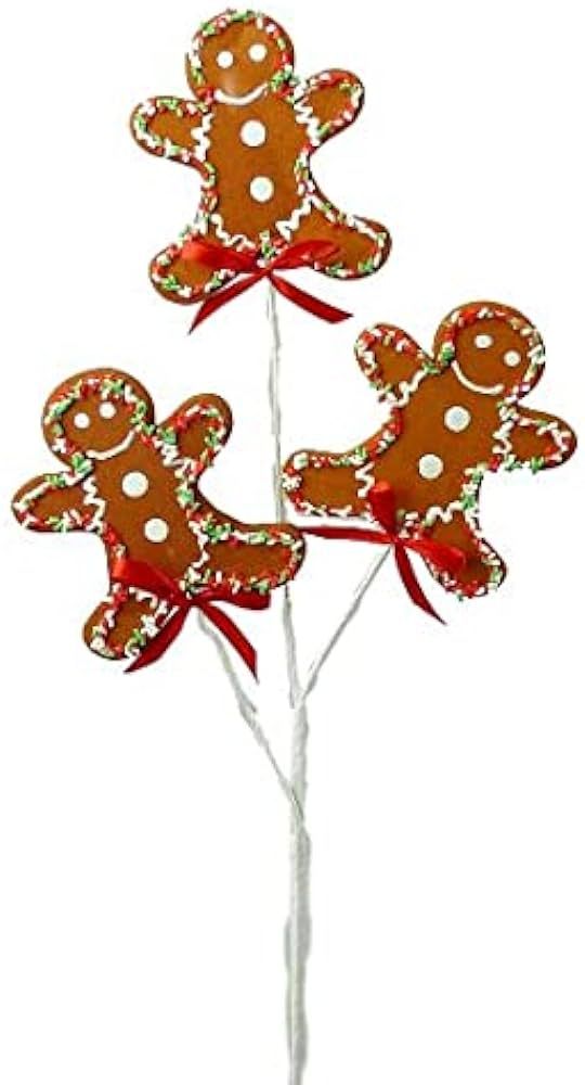 Liberty 24" Gingerbread Man Sprinkle Spray: Red - Christmas Gingerbread Decor | Amazon (US)