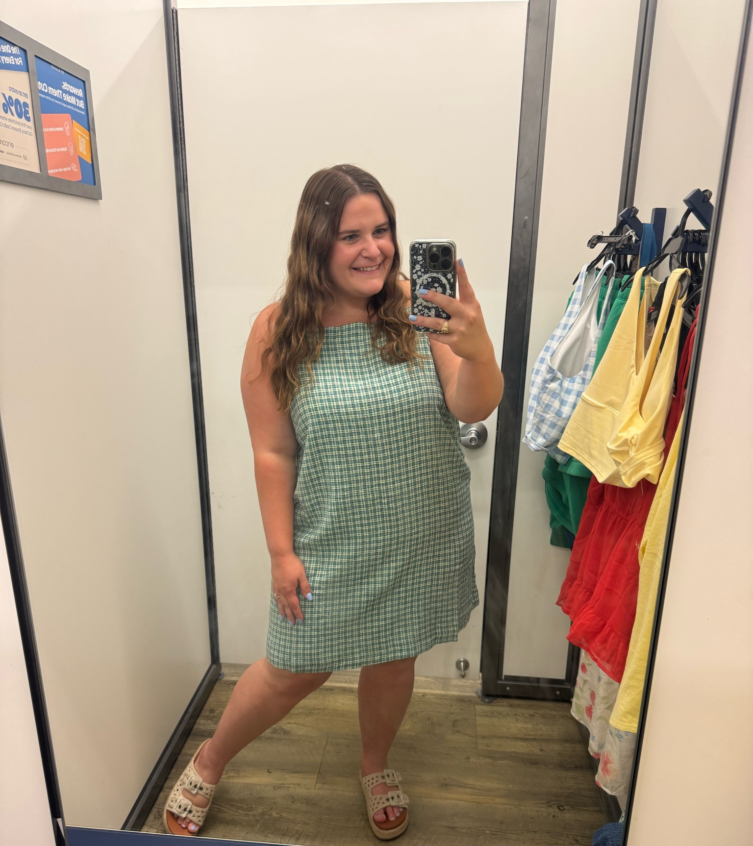Love this green old navy pattern! Such a fun color. Wearing an xl in the dress and Walmart sandals. I’m 5’1 and a size 16. 

#LTKootd #LTKPlusSize #LTKMidsize