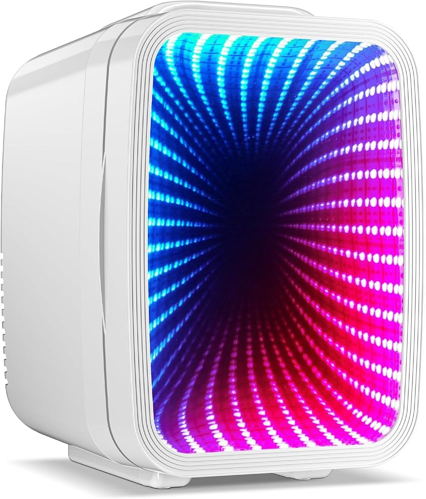 Mini Fridge, 4 Liter/6 Cans Small Refrigerator With Dimmable LED Light,AC/DC Portable Thermoelect... | Amazon (US)