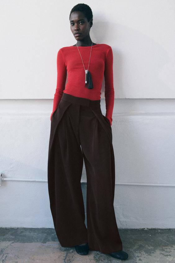 PANTALONI MORBIDI PINCES PINCES ZW COLLECTION | Zara IT