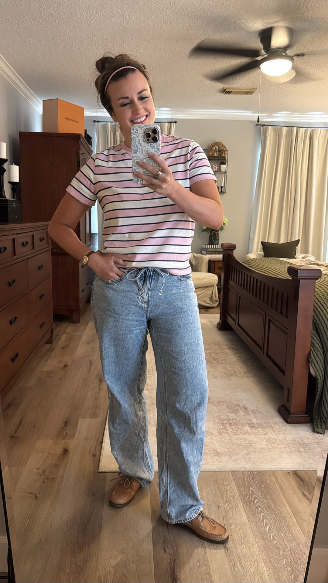 Had questions about my shirt from today’s stories over on instagram so linking my outfit for you now! I’m wearing a size medium in the tee and size 6 in the jeans (they run BIG- I’m usually a size 8/10). Happy shopping! 🛍️

#LTKSeasonal #LTKMidsize #LTKootd