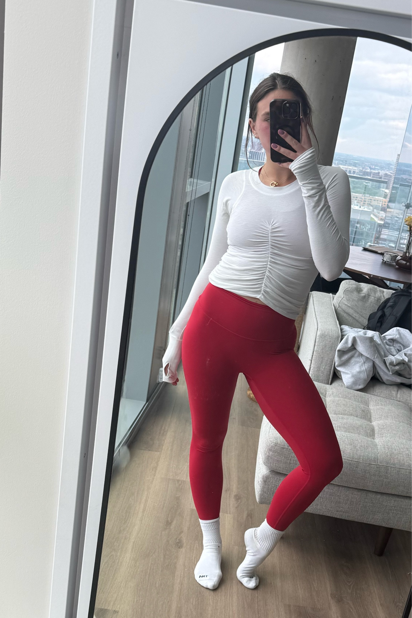 Red Pilates outfit 
@freepeople

#LTKfitnessgoals #LTKootd #LTKdayinmylife
