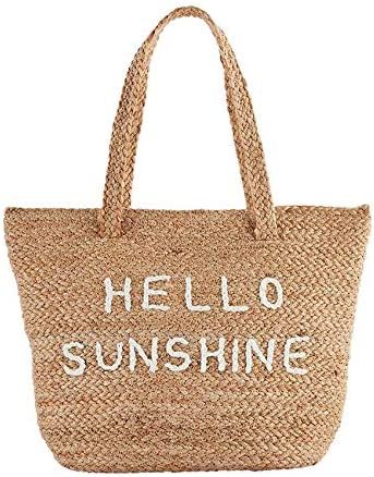 Mud Pie 43600012H Summer Jute Cooler Tote Hello Sunshine, 13" x 18 1/2" | Amazon (US)