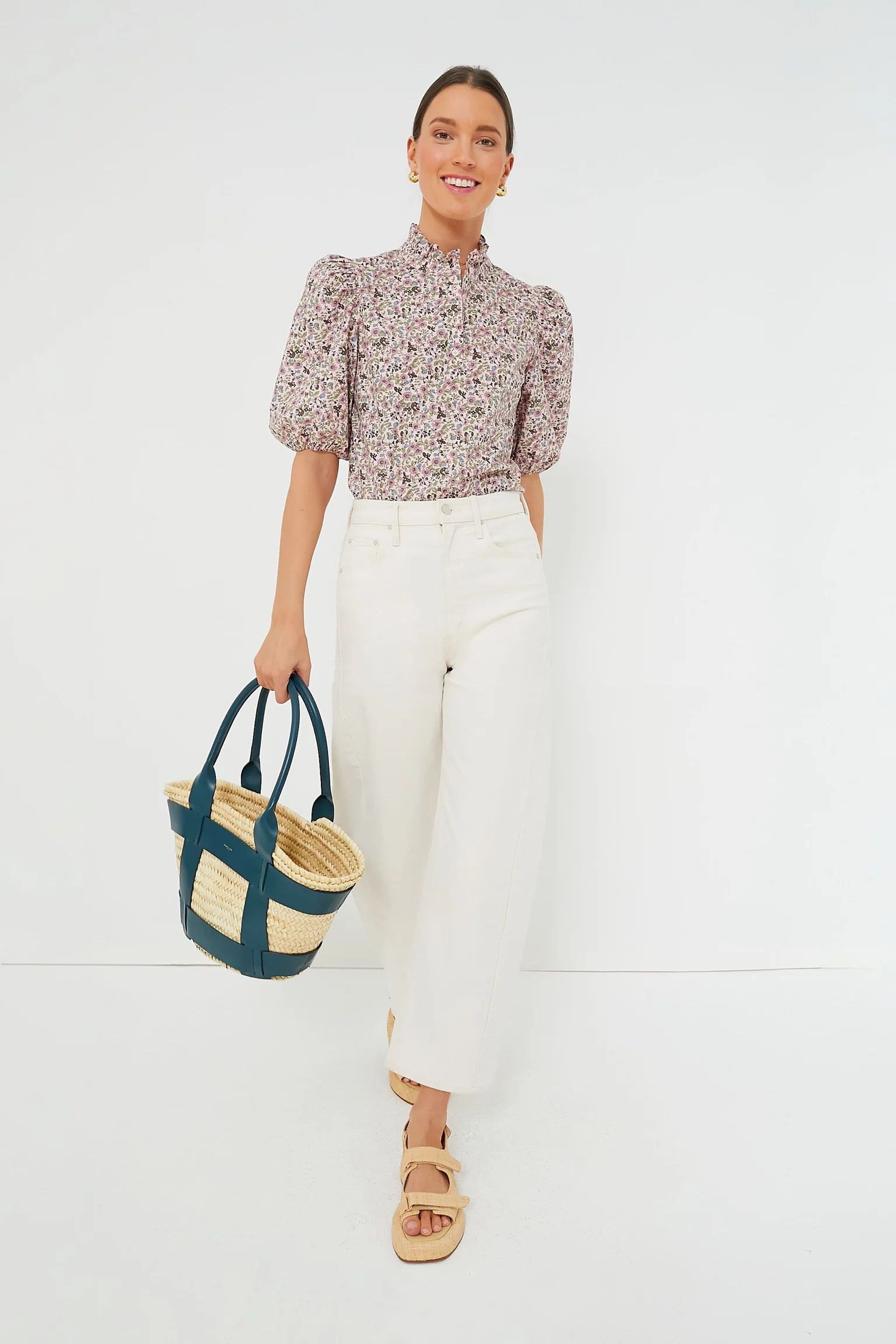 Blush Floral Florence Blouse | Tuckernuck (US)