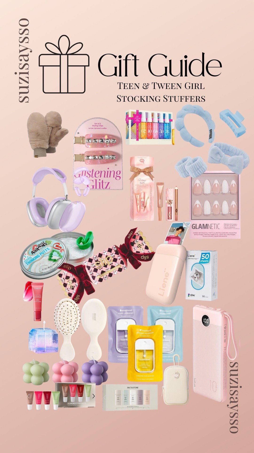 Teen & Tween Girl Stocking Stuffers 🎁✨
If you’re shopping for daughters, nieces, or the impossible-to-buy-for teens/tweens… this guide is packed with the cutest finds. Think beauty minis, printed hair ties, Bubble favorites, tech accessories, press-on nails, fun stocking fillers, and the little luxuries they actually get excited about 🤍

Rounded up all the top-rated teen gifts, viral faves, and budget-friendly stocking stuffers so you can check this list off fast. Perfect for holiday gifting, classroom exchanges, and last-minute add-ons.

#LTKFindsUnder50 #LTKGiftGuide #LTKCyberWeek