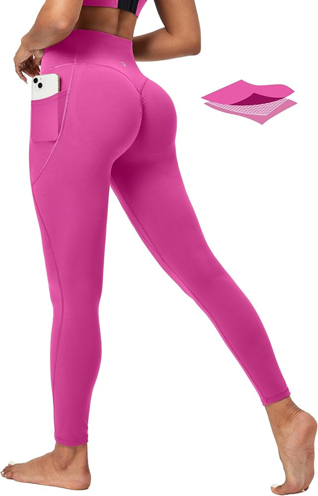 Scrunch Butt Lifting Leggings for Women Tummy Control No Front Seam Compression Workout Leggings ... | Amazon (US)