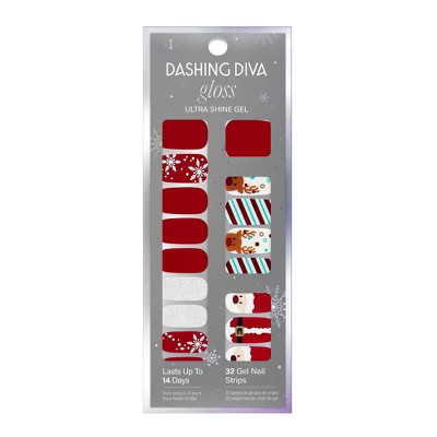 Dashing Diva Gloss Nail Art - Santa's Helper - 32ct | Target