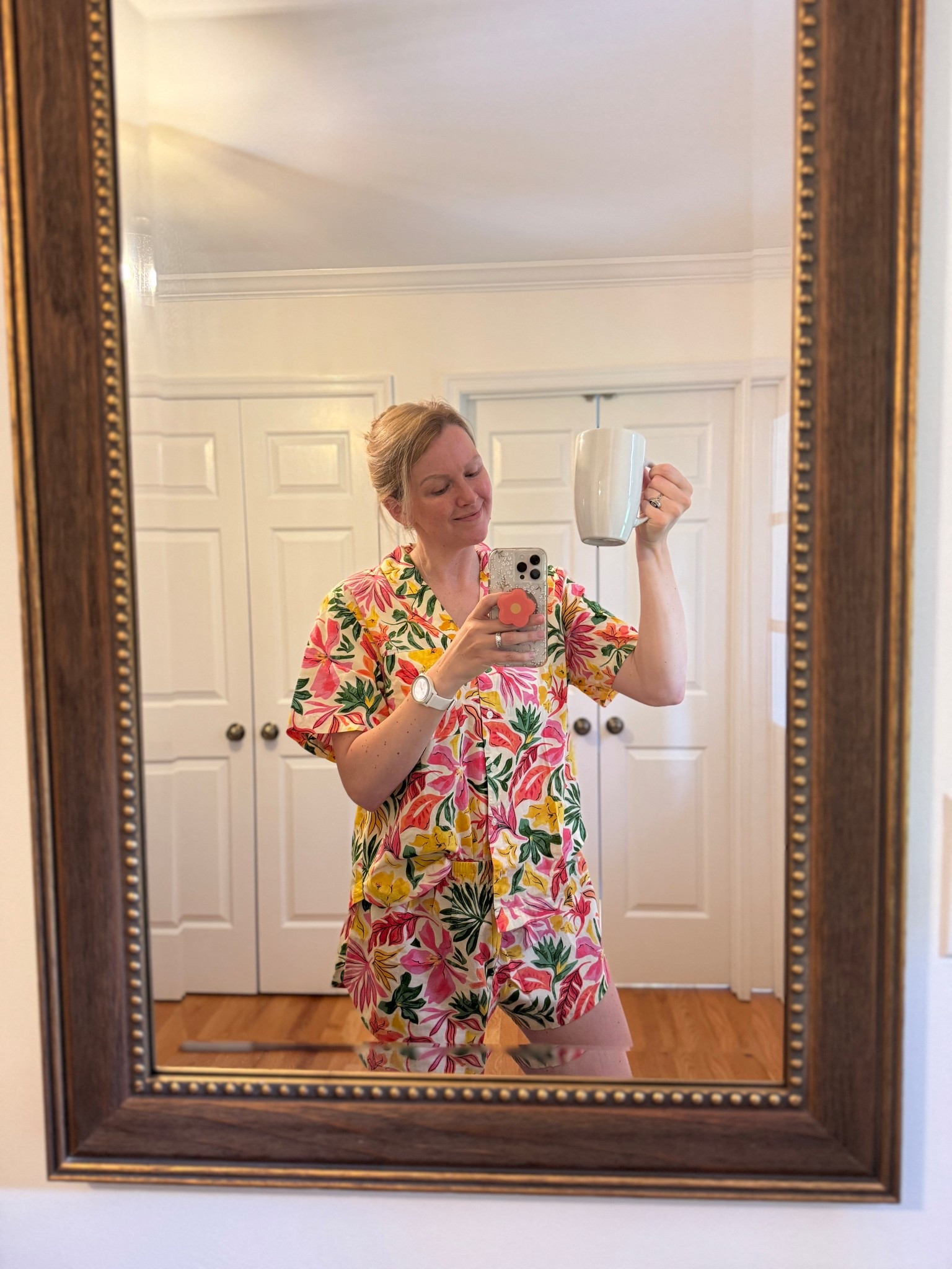 Tropical printed summer pajamas 

Poplin material and roomy fit

I sized up one for a baggy fit

#LTKStyleTip #LTKSeasonal #LTKFindsUnder50