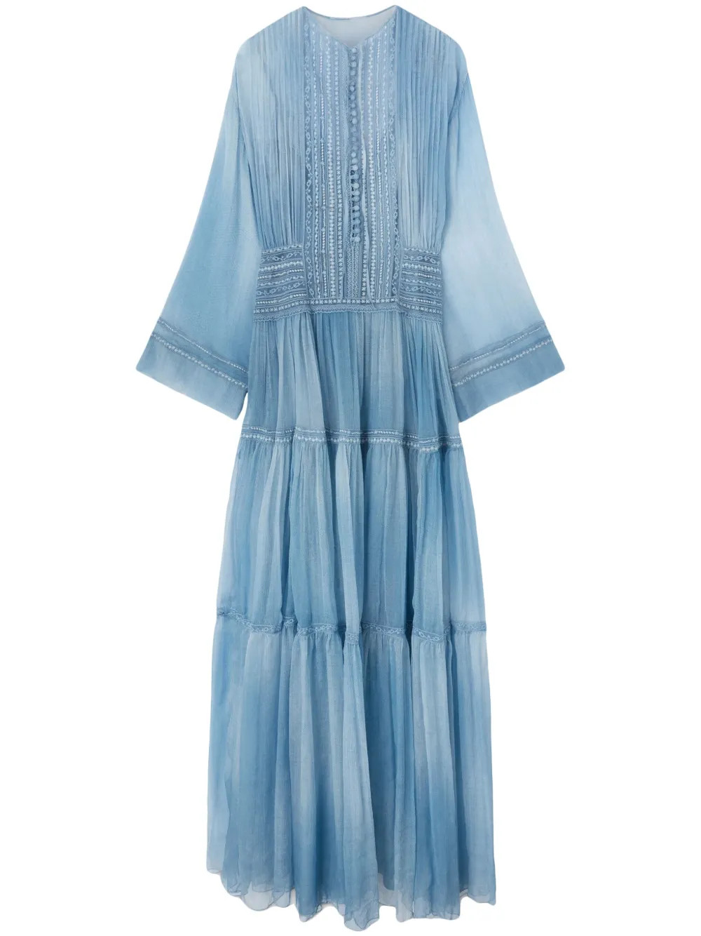 Ermanno Scervino lace-detailing Maxi Dress | Blue | FARFETCH SI | Farfetch Global