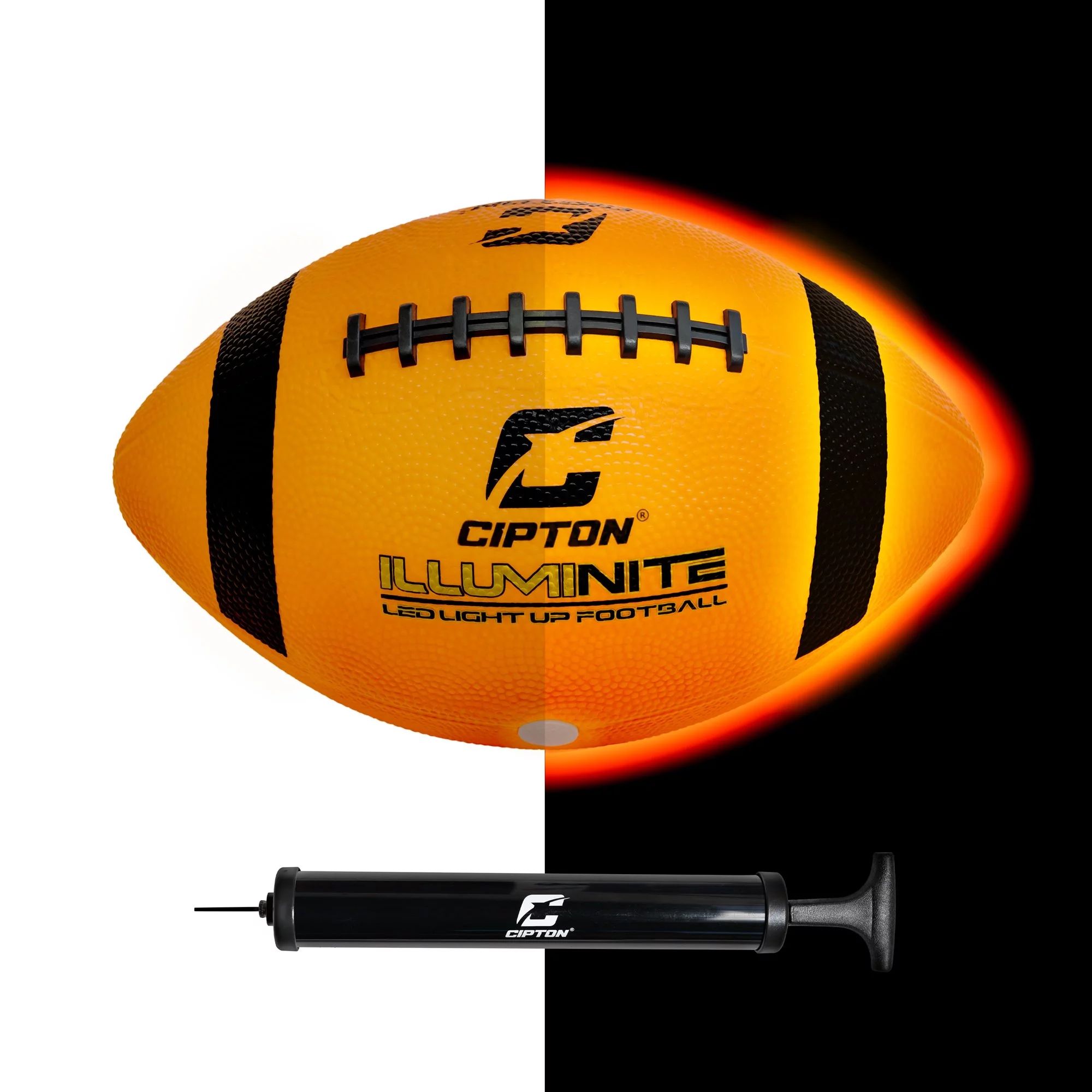 Cipton Glow in The Dark Football, Dual LED Bright Lights for Ultimate Night Time Game, Official S... | Walmart (US)