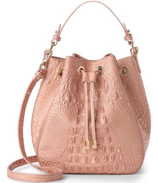 Melbourne Collection Rose Gold Melinda Bucket Bag | Dillard's