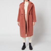 UGG Women's Gertrude Long Teddy Coat - Firewood - M | The Hut (UK)