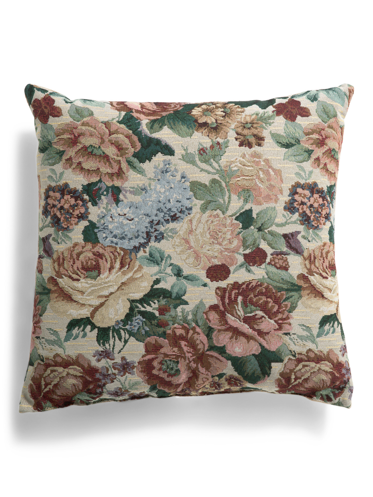 Made In Usa 22x22 Flossie Floral Tapestry Oversized Pillow | TJ Maxx
