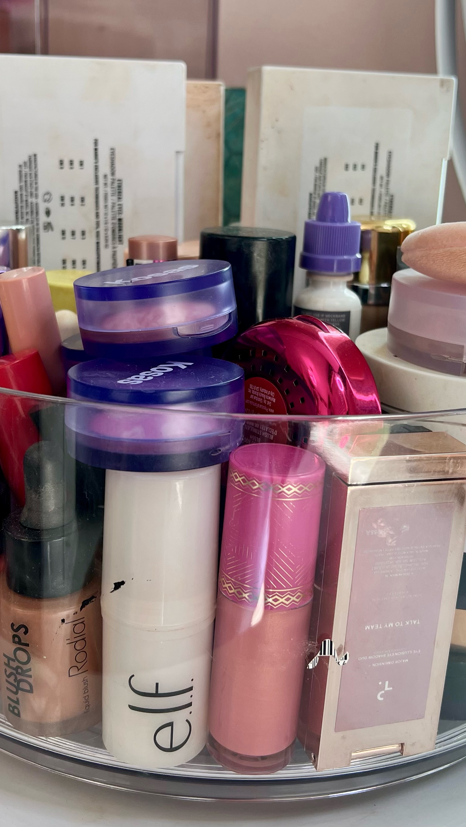 I love nothing more than a well organized space & this lazy susan is the perfect way to keep your makeup organized & accessible. I love that it has sections to help keep everything straight & neat  

#LTKFindsUnder50 #LTKBeauty #LTKHome