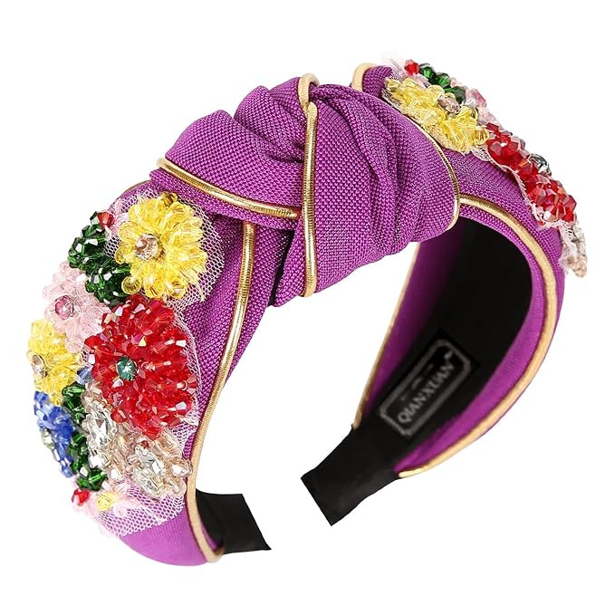 Qianxuan Rhinestone Crystal Headband For Women Handmade Jewelry Girls Hair Accessories Diamond Fa... | Amazon (US)