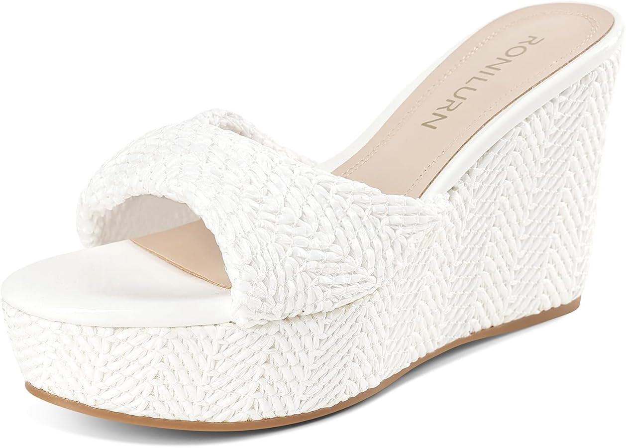 Espadrille Slip On Wedge Sandals Summer Platform Wedges Mule Slide | Amazon (US)
